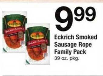 Safeway Eckrich smoked sausage rope family pack offer