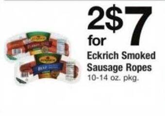 Safeway Eckrich smoked sausage ropes offer