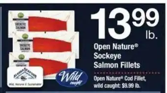 Safeway Open nature sockeye salmon fillets offer