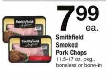 Safeway Smithfield smoked pork chops offer