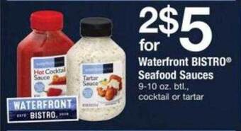 Safeway Waterfront bistro seafood sauces offer