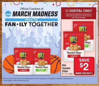 Safeway Ritz toasted chips offer