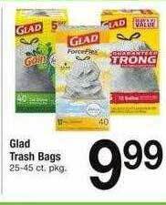 Safeway Glad trash bags offer
