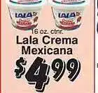 Trade Fair Supermarket Lala crema mexicana offer