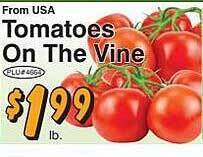 Trade Fair Supermarket Tomatoes on the vine offer
