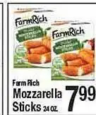 Western Beef Farm rich mozzarella sticks offer