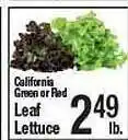 Western Beef California green or red leaf lettuce offer