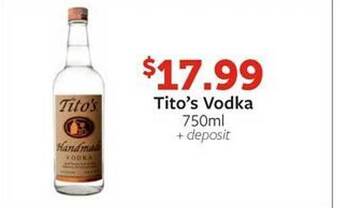 Fareway Tito's vodka offer
