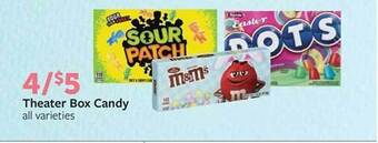 Fareway Theater box candy offer