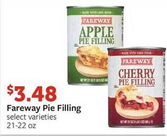 Fareway Fareway pie filling offer