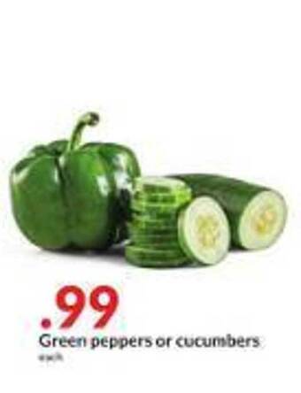 Hy-Vee Green peppers or cucumbers offer