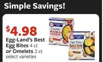 Fareway Egg-land's best egg bites or omelets offer