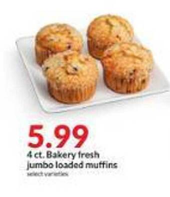 Hy-Vee Bakery fresh jumbo loaded muffins offer