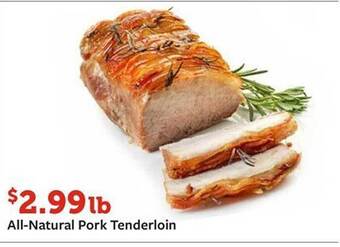 Fareway All-natural pork tenderloin offer