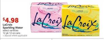 Fareway Lacroix sparkling water offer