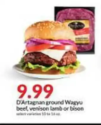 Hy-Vee D'artagnan ground wagyu beef venison lamb or bison offer