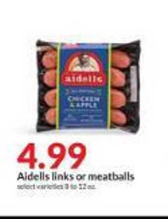 Hy-Vee Aidells links or meatballs offer