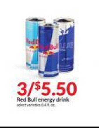 Hy-Vee Red bull energy drink offer