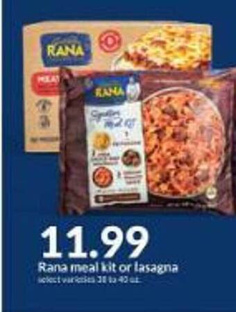 Hy-Vee Rana meal kit or lasagna offer