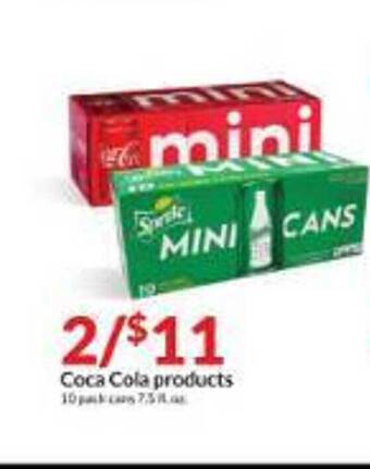 Hy-Vee Coca cola products offer