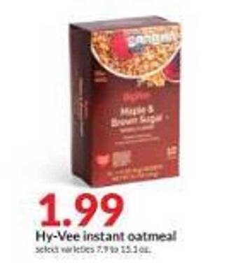 Hy-Vee Hy-vee instant oatmeal offer