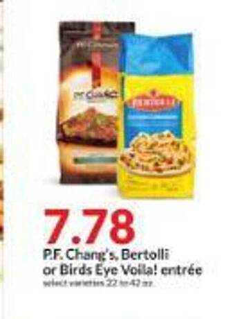 Hy-Vee P.f. chang's bertolli or birds eye voila! entrée offer