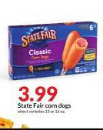 Hy-Vee State fair corn dogs offer