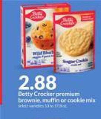 Hy-Vee Betty crocker premium brownie, muffin or cookie mix offer