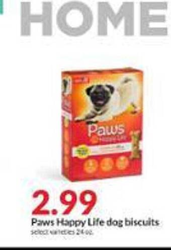 Hy-Vee Paws happy life dog biscuits offer
