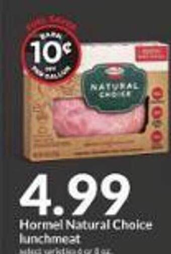 Hy-Vee Hormel natural choice lunchmeat offer