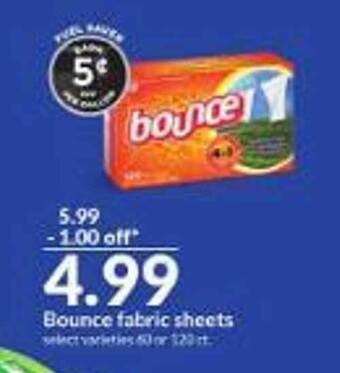 Hy-Vee Bounce fabric sheets offer