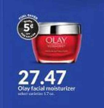 Hy-Vee Olay facial moisturizer offer