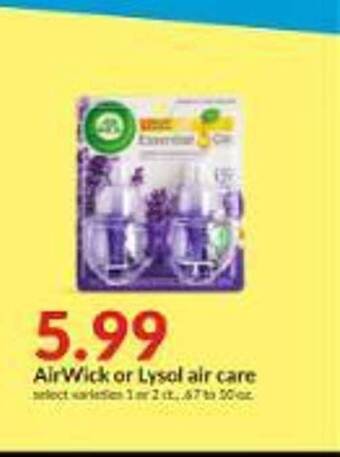 Hy-Vee Airwick or lysol air care offer