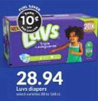 Hy-Vee Luvs diapers offer