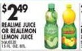 Met Foodmarkets Realime Juice or Realemon Lemon Juice offer
