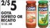 Met Foodmarkets Goya Sofrito or Recaito offer