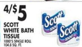 Met Foodmarkets Scott White Bath Tissue offer
