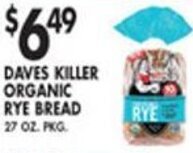 Met Foodmarkets Daves Killer Organic Rye Bread offer