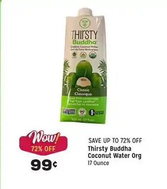 Grocery Outlet Buddha coconut water org offer