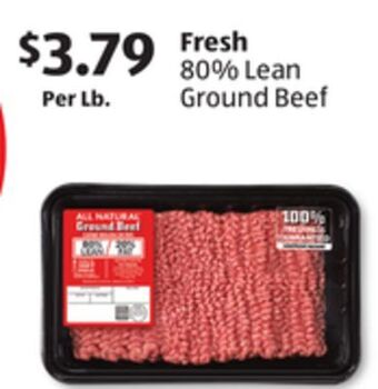 Aldi Fresh 80% lean ground beef offer