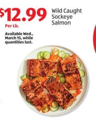 Aldi Wild caught sockeye salmon offer