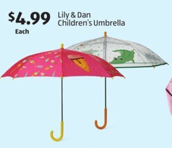 Aldi Lily & dan children's umbrella offer