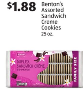 Aldi Benton's assorted sandwich creme cookies offer