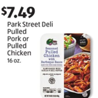 Aldi Park street deli pulled pork or pulled chicken offer