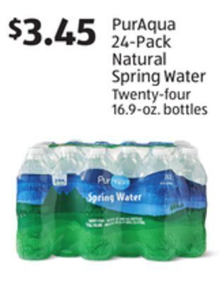 Aldi Puraqua 24-pack natural spring water offer