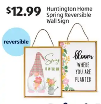 Aldi Huntington home spring reversible wall sign offer