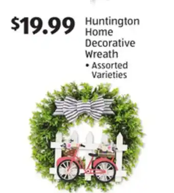 Aldi Huntington home decorative wreath offer