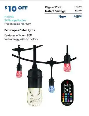 Sam's Club Ecoscapes café lights offer