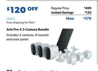 Sam's Club Arlo pro 4 3-camera bundle offer