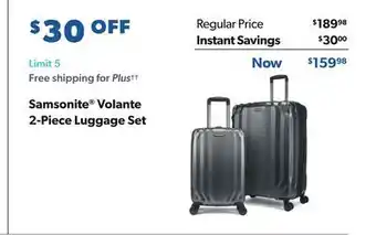 Sam's Club Samsonite® volante 2-piece luggage set offer